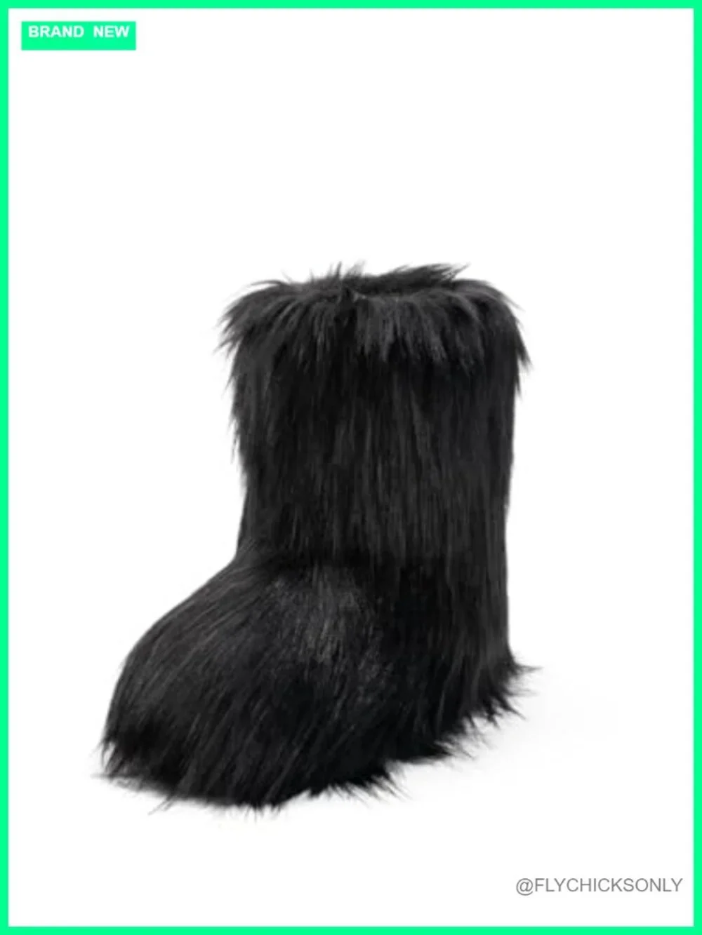 Faux Fur Mid-Calf Snow Boots Warm Comfy Winter Boots